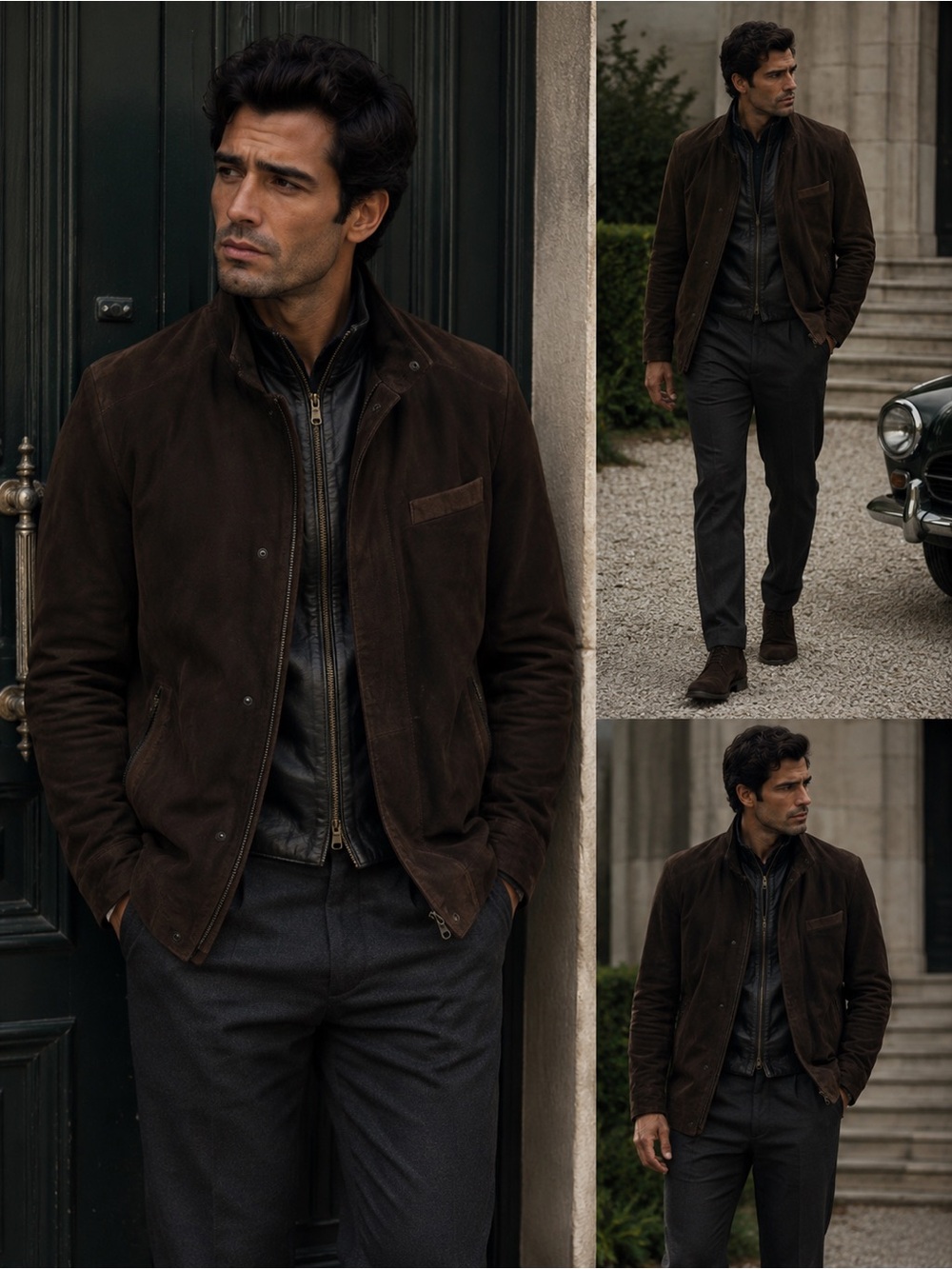 OVERLAND JACKET 100% suede leather Men's Brown Jacket